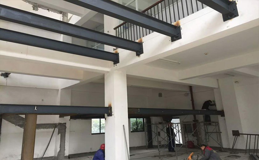 南汇宣桥工厂装修钢结构隔层搭建施工效果图